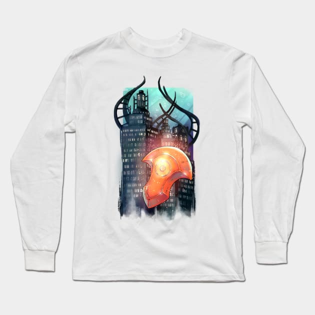 Neath Dark Waters Long Sleeve T-Shirt by rbillustration